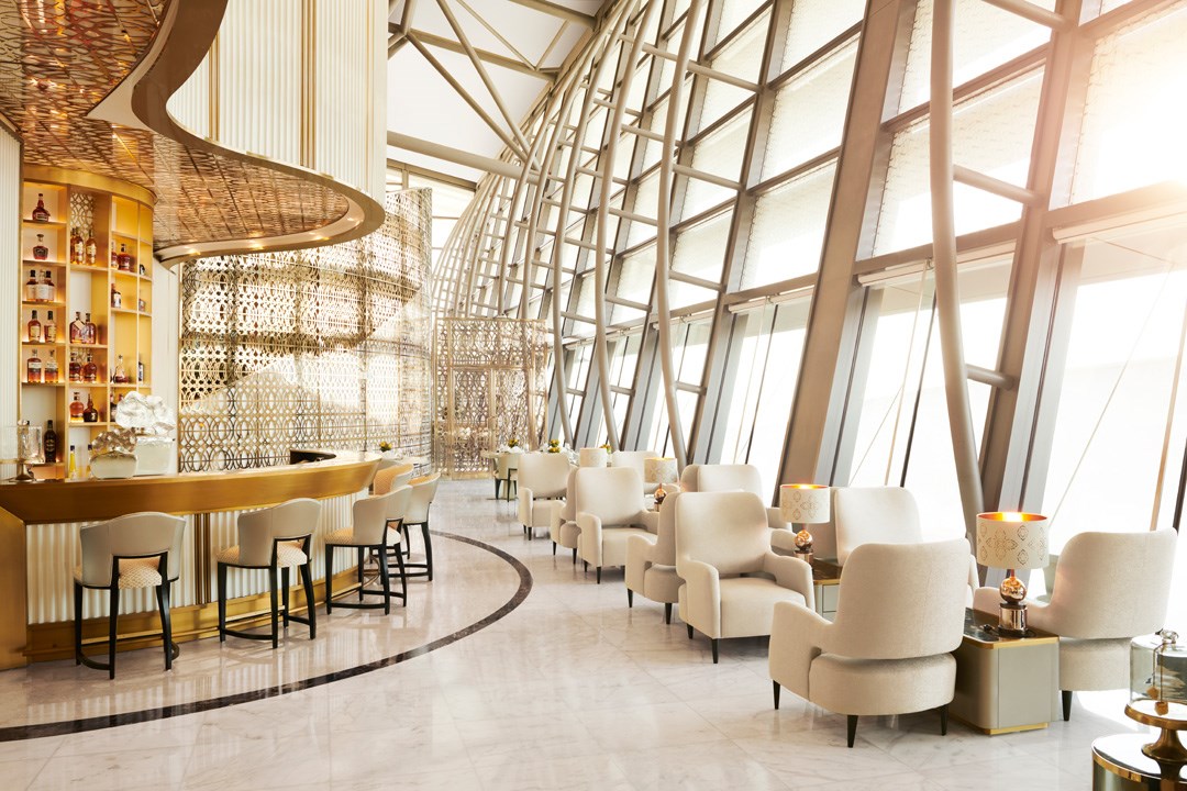 Oman Air Business Class — seating area