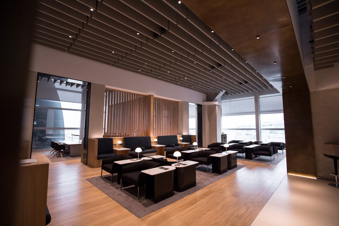 British Airways Lounge — food & bar