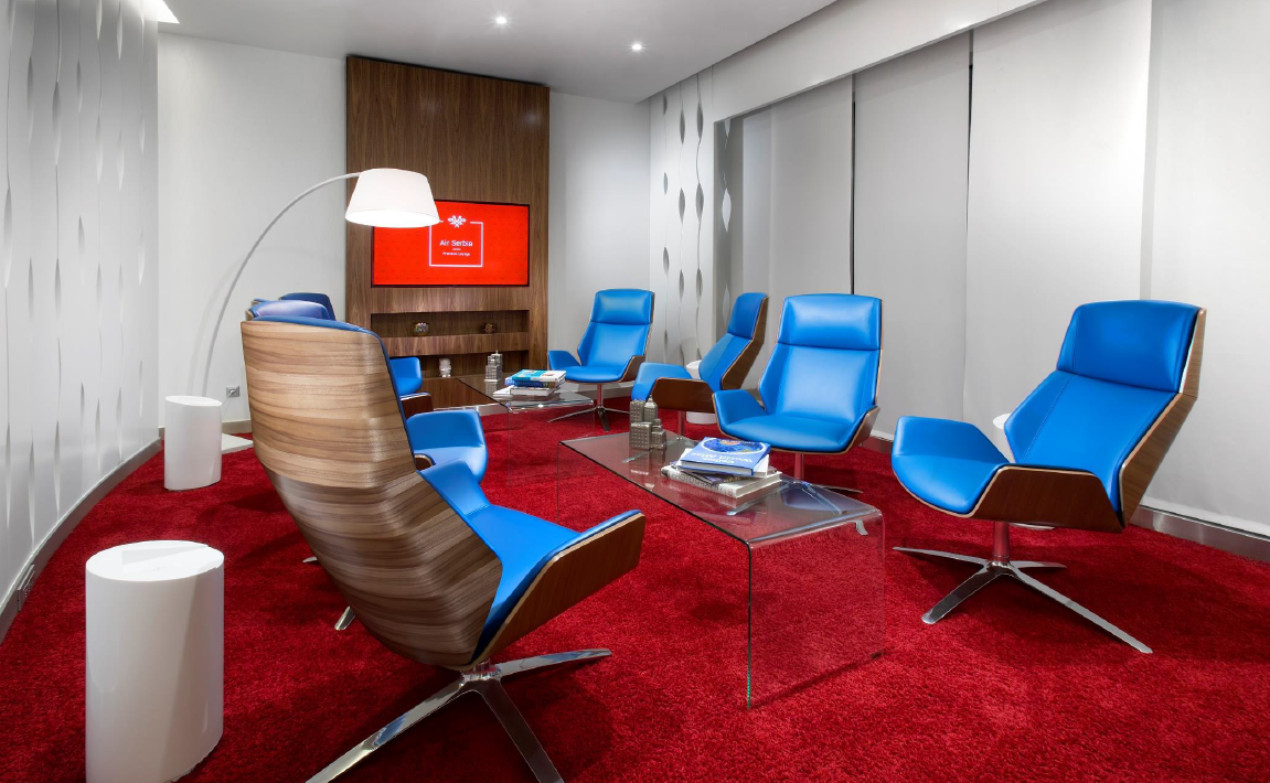 Air Serbia Premium Lounge — food & bar